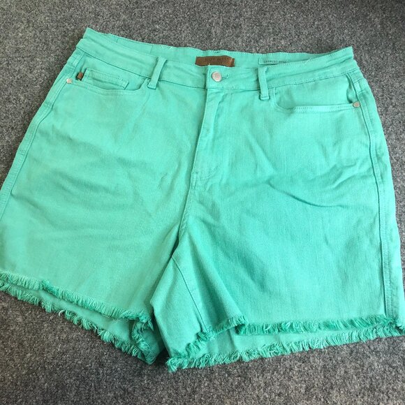 Judy Blue Other - Judy Blue Shorts Womens 3XL Mint Green Garment Dyed Denim Mom Relaxed Plus